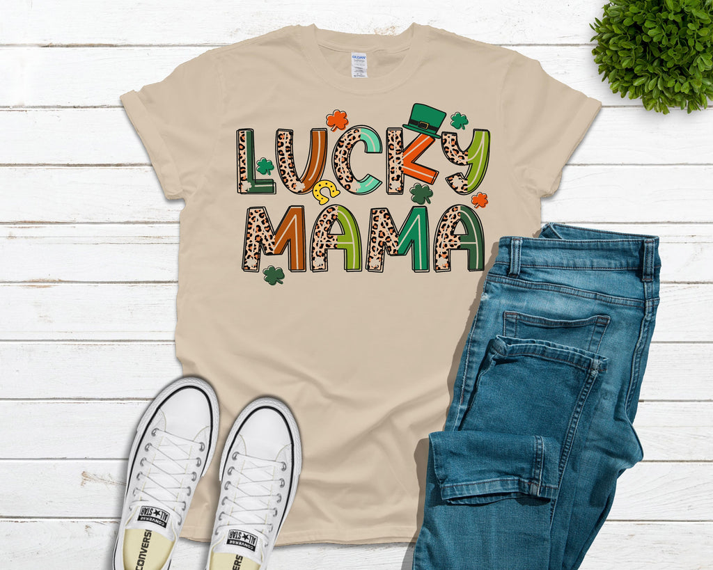 Lucky Mama (Bleached or Solid) Tee