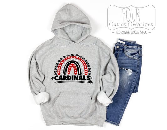 Cardinals Football Rainbow Sweatshirt