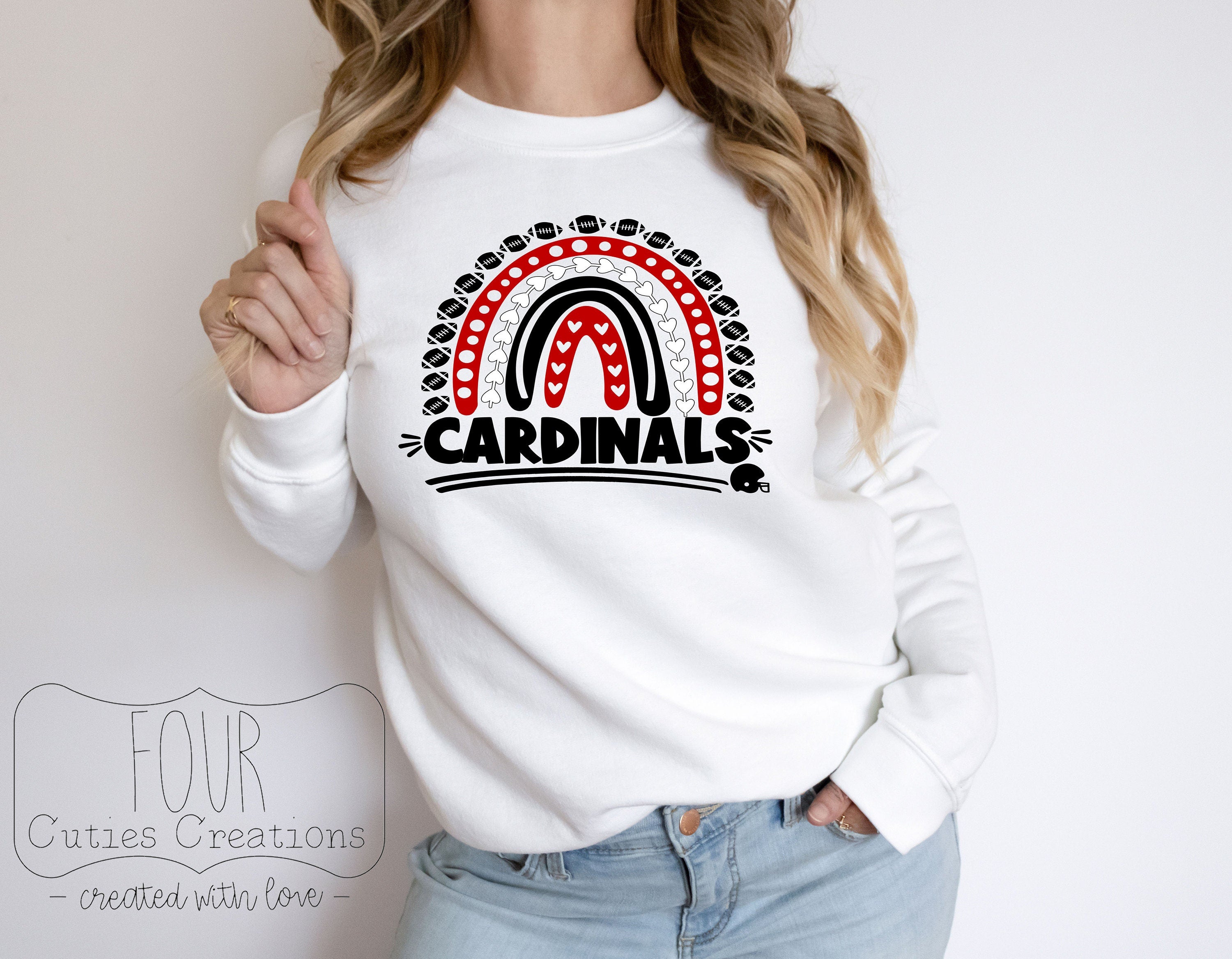 Cardinals Football Rainbow Sweatshirt