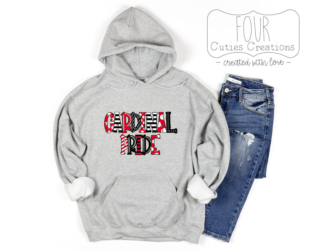 Cardinal Pride Doodle Sweatshirt or Hoodie
