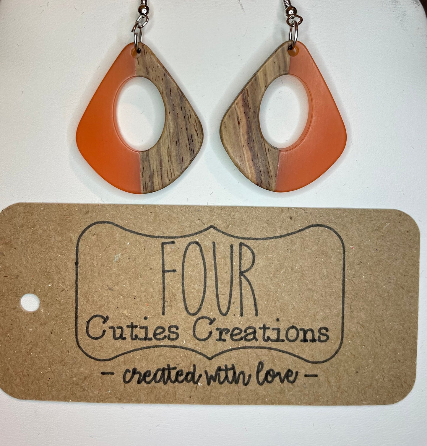 Two Tone Triangular Earring