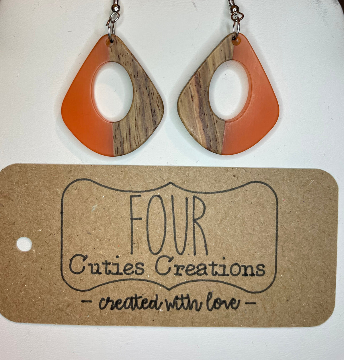 Two Tone Triangular Earring
