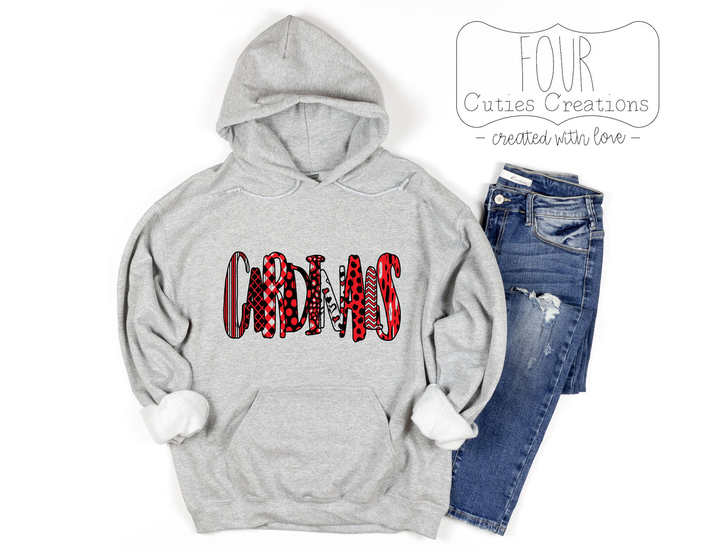 Cardinal Doodle Sweatshirt or Hoodie