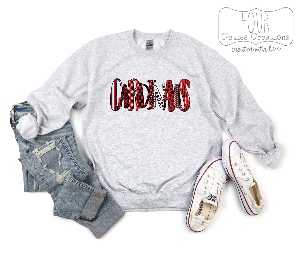 Cardinal Doodle Sweatshirt or Hoodie