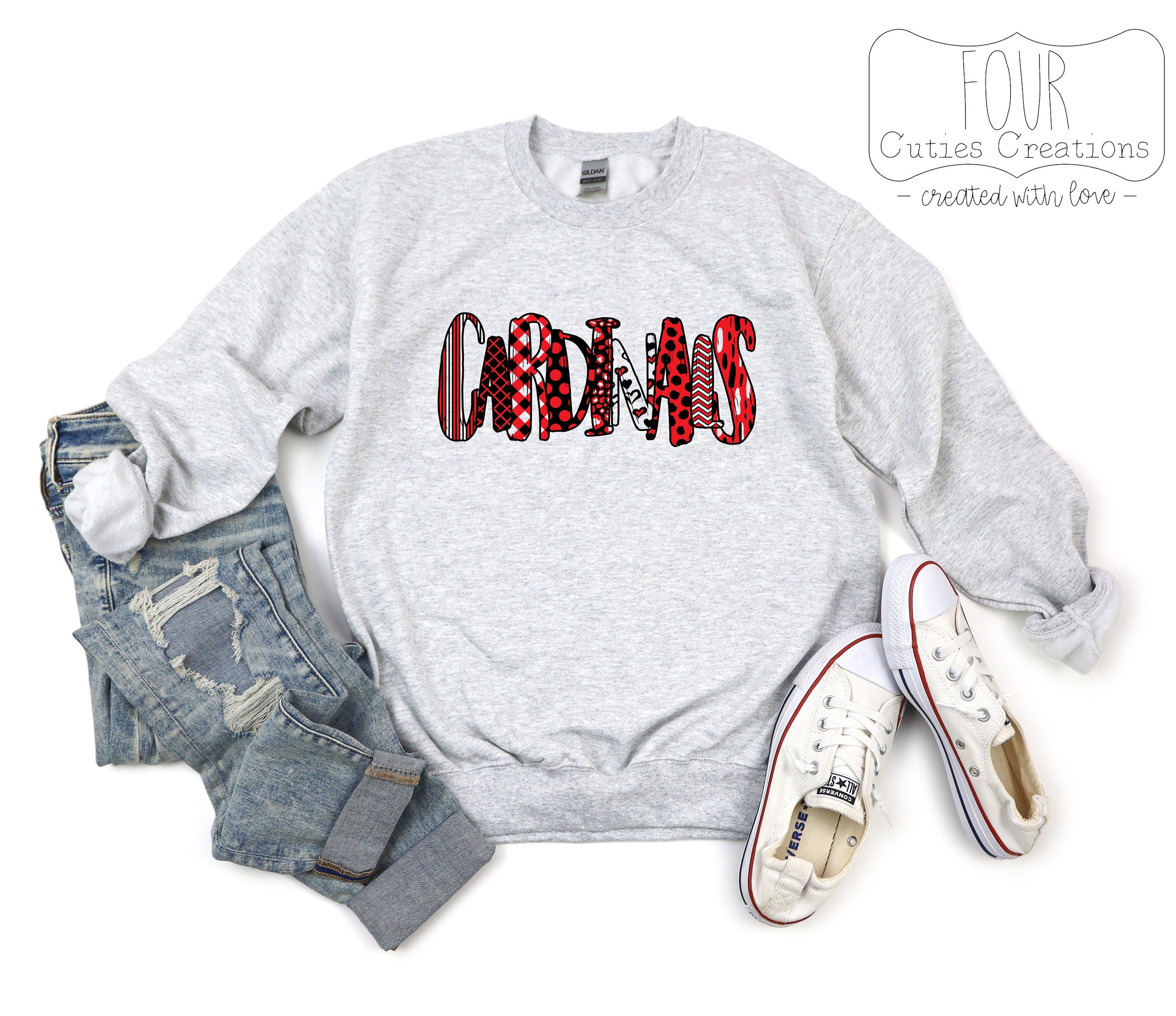 Cardinal Doodle Sweatshirt or Hoodie