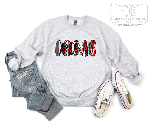 Cardinal Doodle Sweatshirt or Hoodie