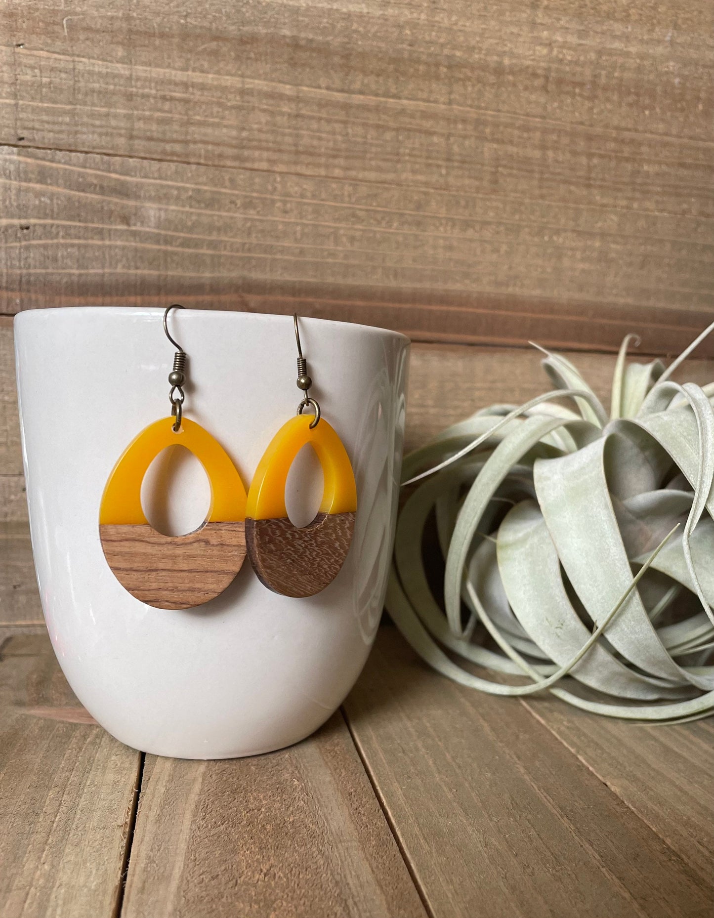 Two Tone Teardrop Earring