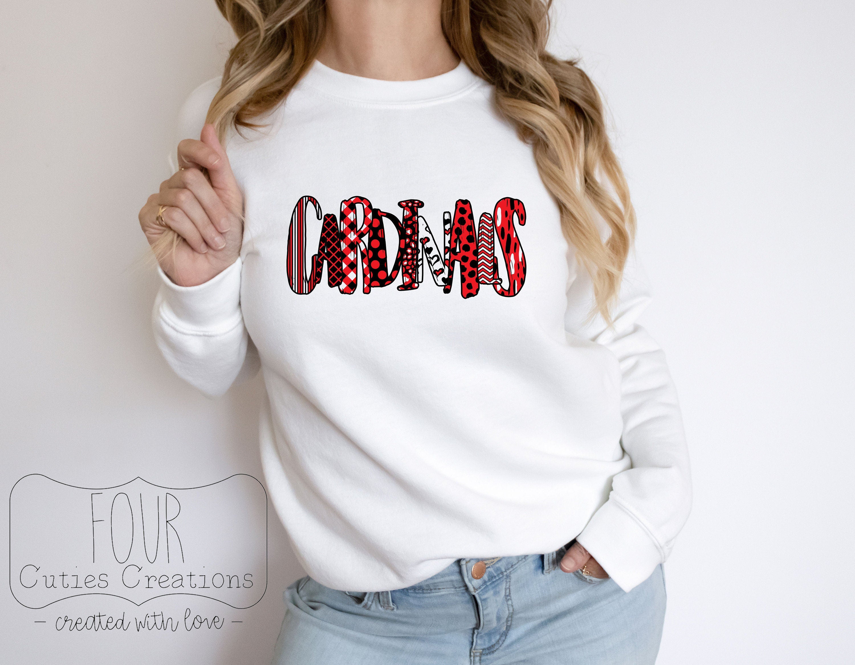 Cardinal Doodle Sweatshirt or Hoodie
