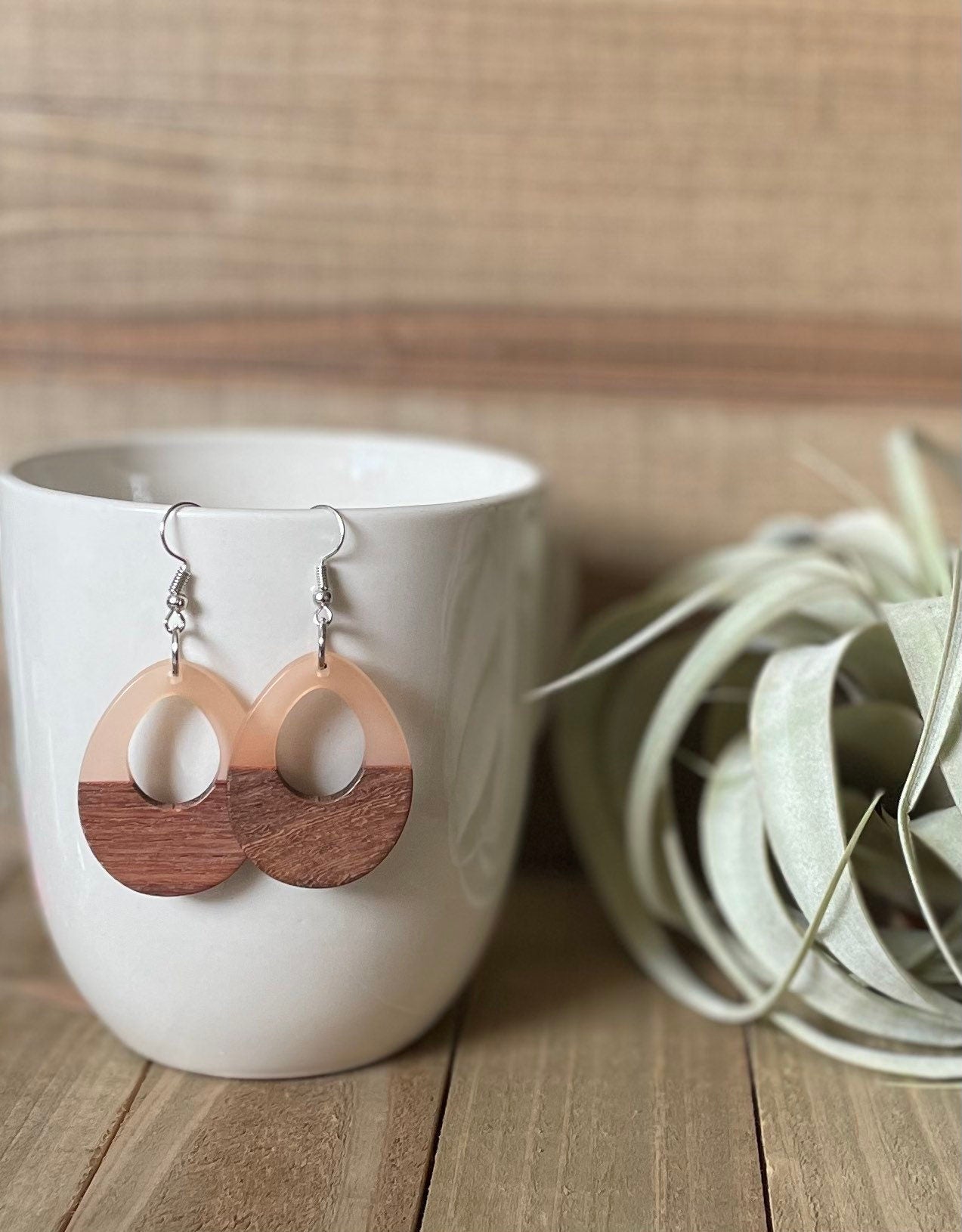 Two Tone Teardrop Earring
