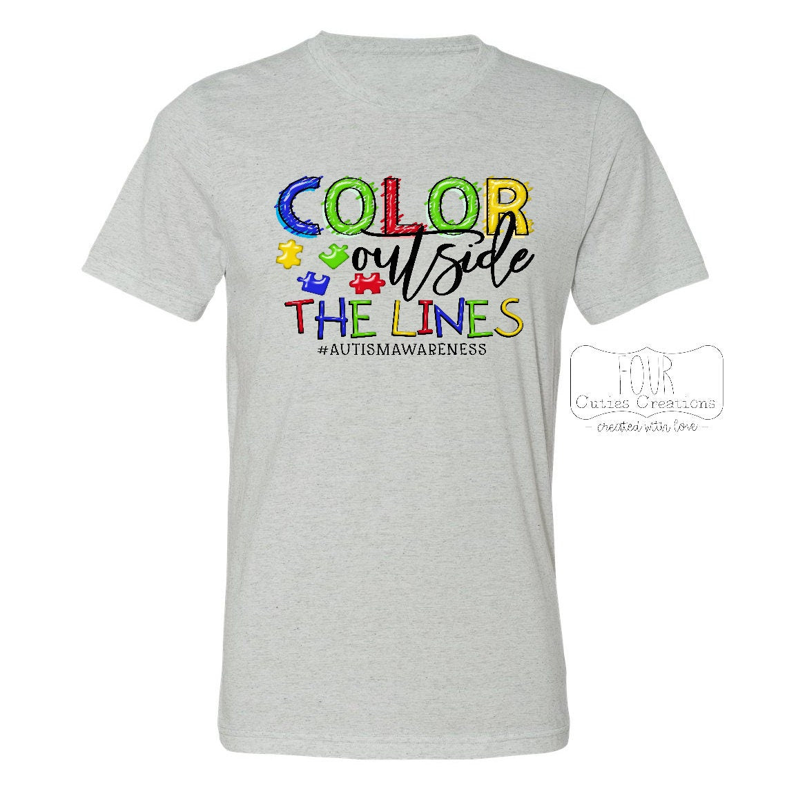 Color Outside the Lines Autism Awareness Tee