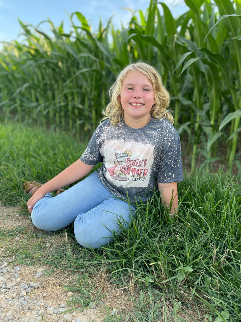 Sweet Summertime Bleached Tee