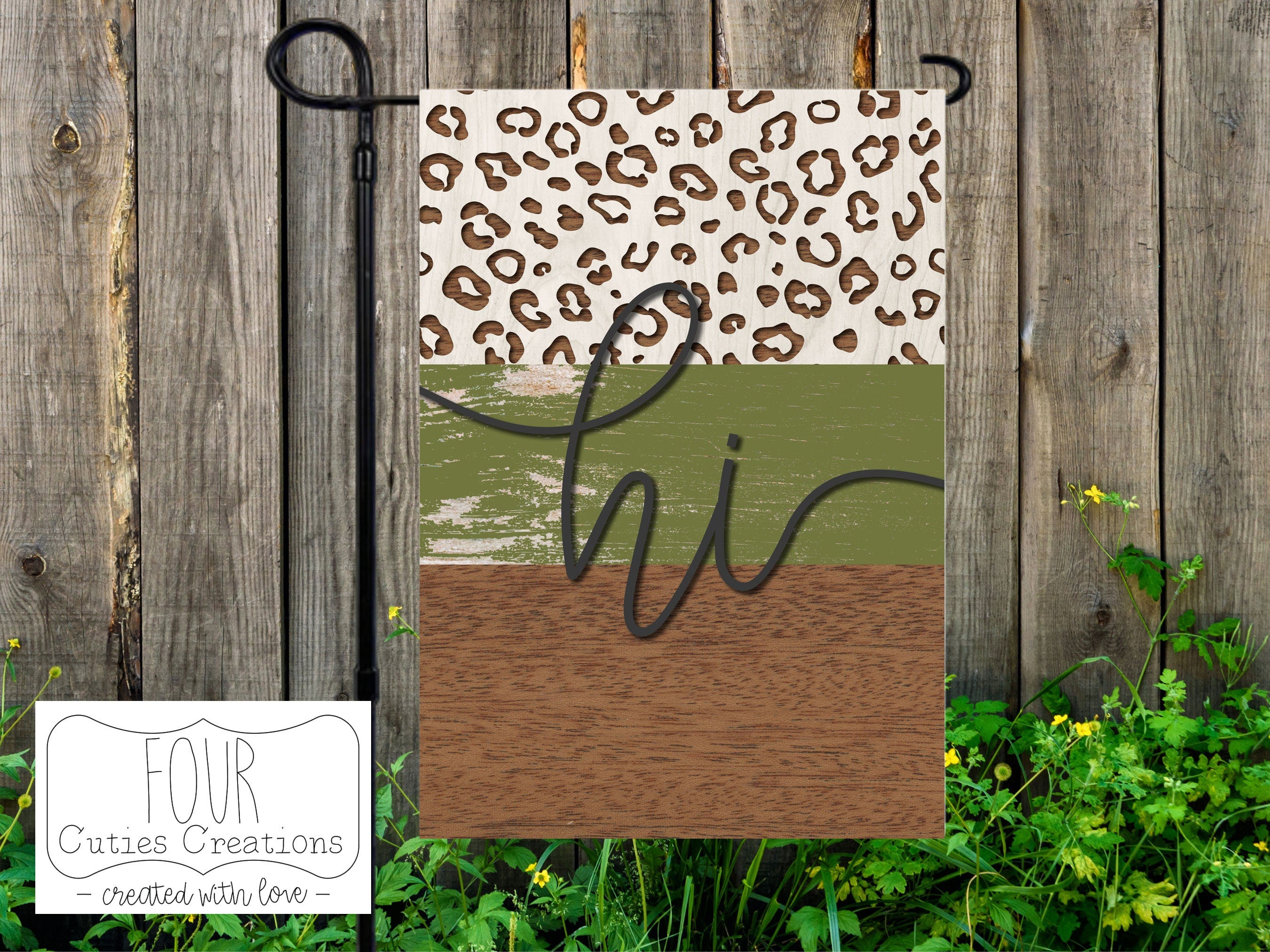 Hi, Hello, Welcome Garden Flag