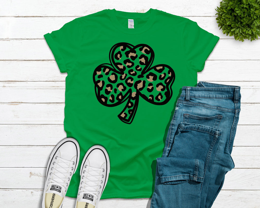Leopard Shamrock Tee