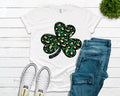 Glitter Leopard Shamrock Tee