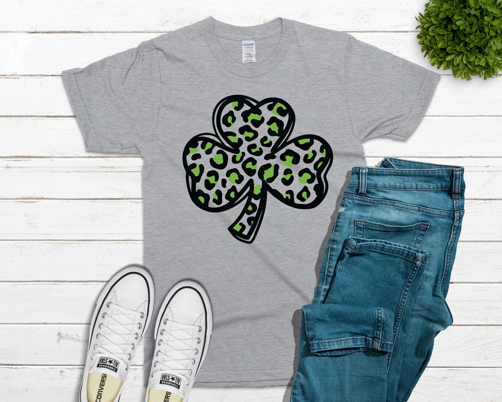 Leopard Shamrock Tee