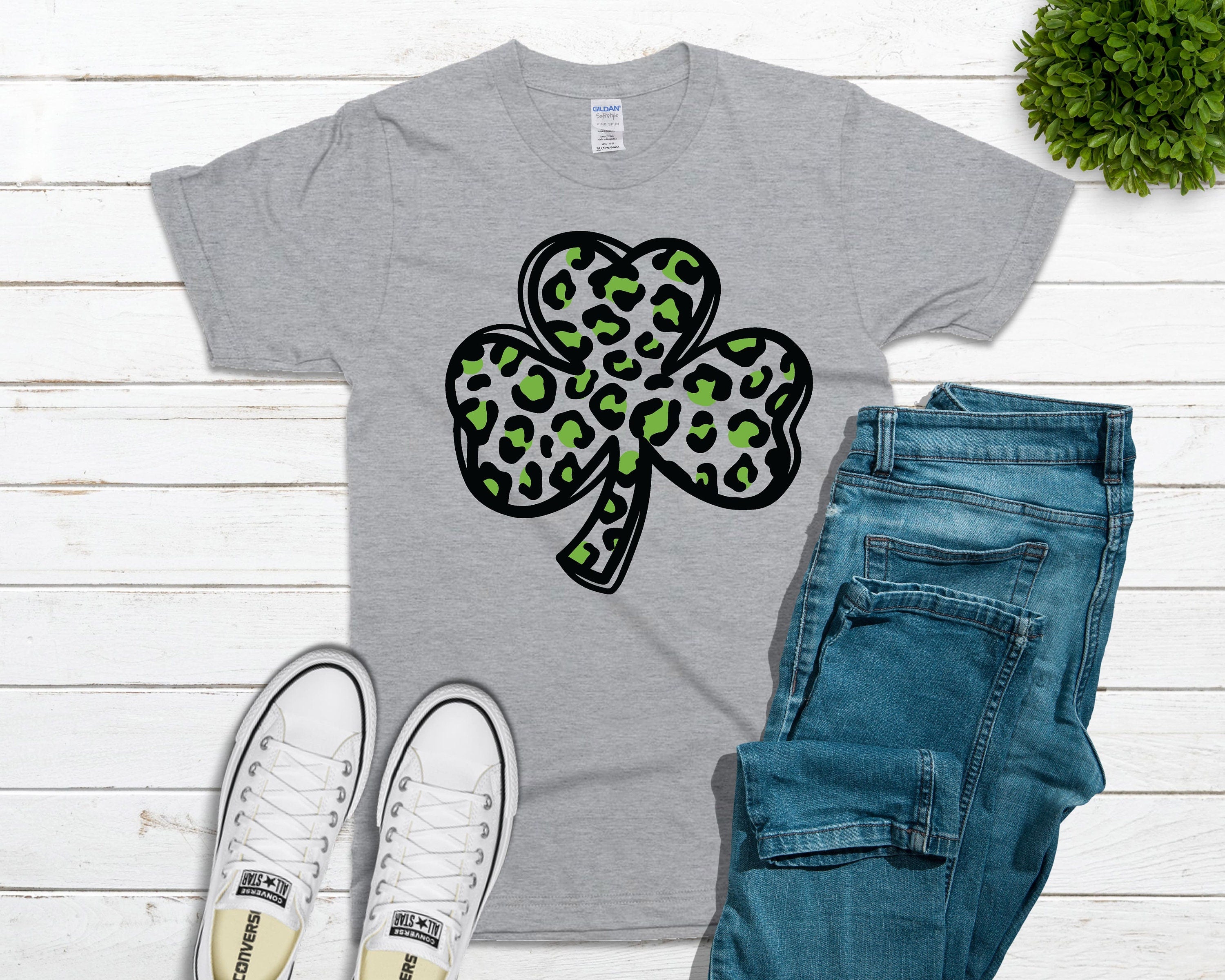 Leopard Shamrock Tee