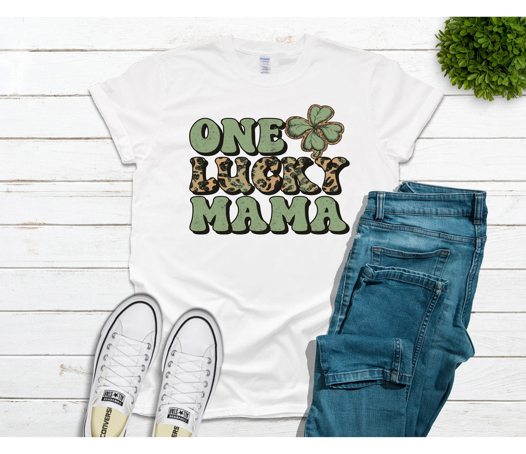 One Lucky Mama Leopard Tee