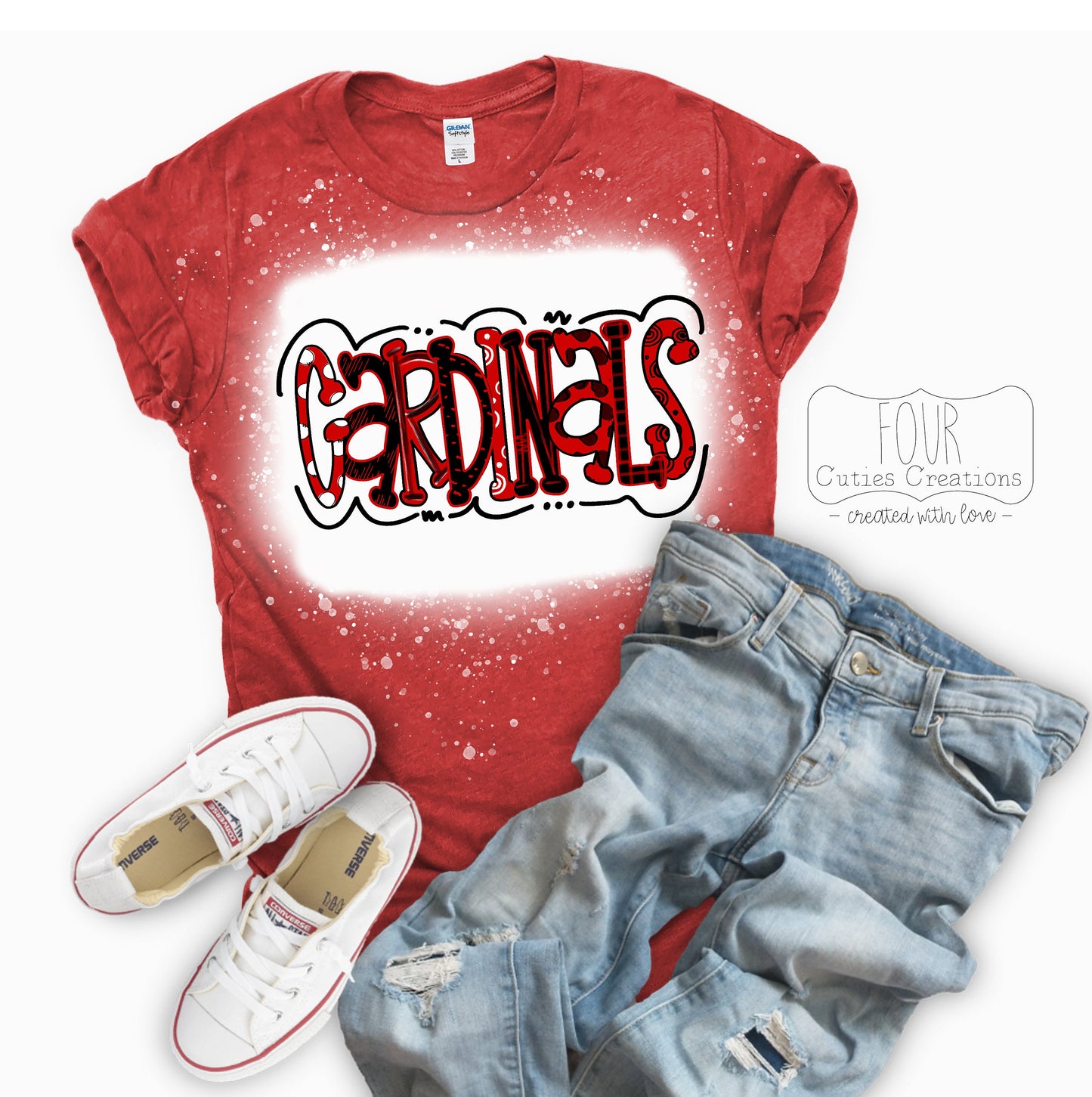 Cardinals Team Tee (bleached or solid)