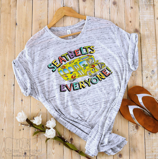 Seatbelts Everyone School Bus Tee