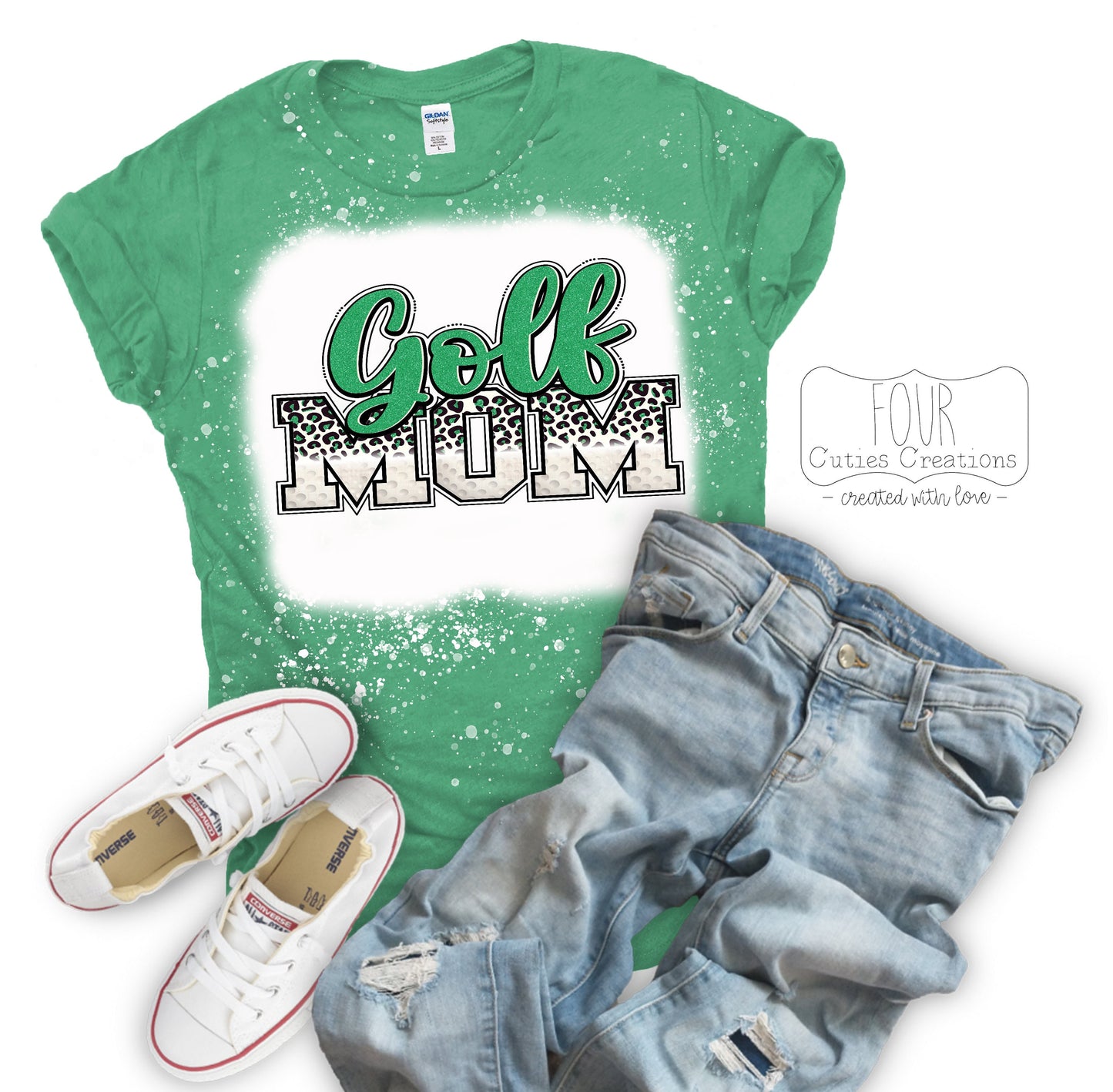 Golf Mom Tee (Bleached or Solid)-Raider Golf