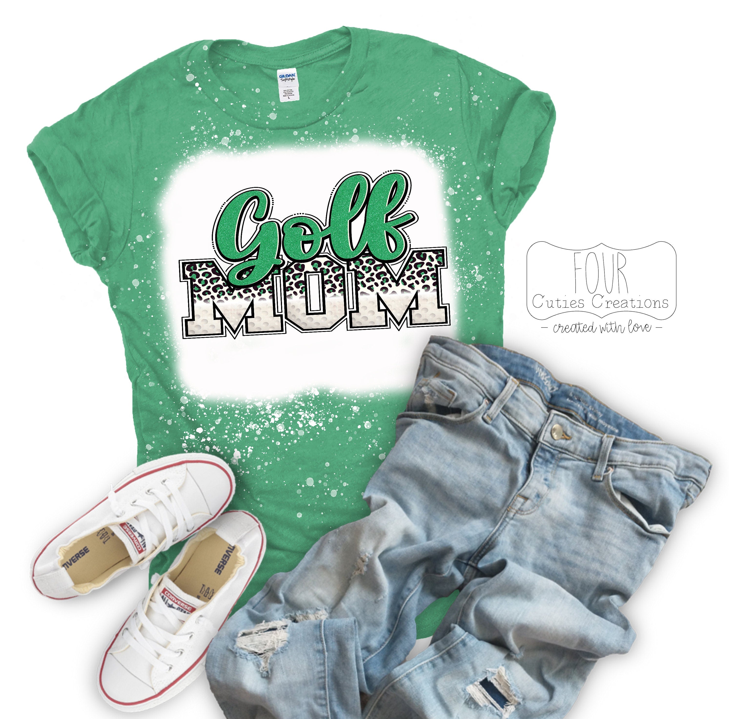 Golf Mom Tee (Bleached or Solid)-Raider Golf