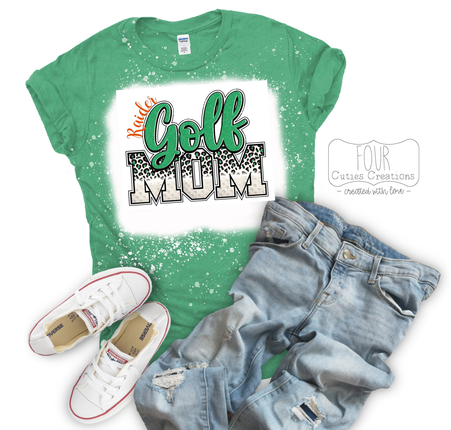 Golf Mom Tee (Bleached or Solid)-Raider Golf