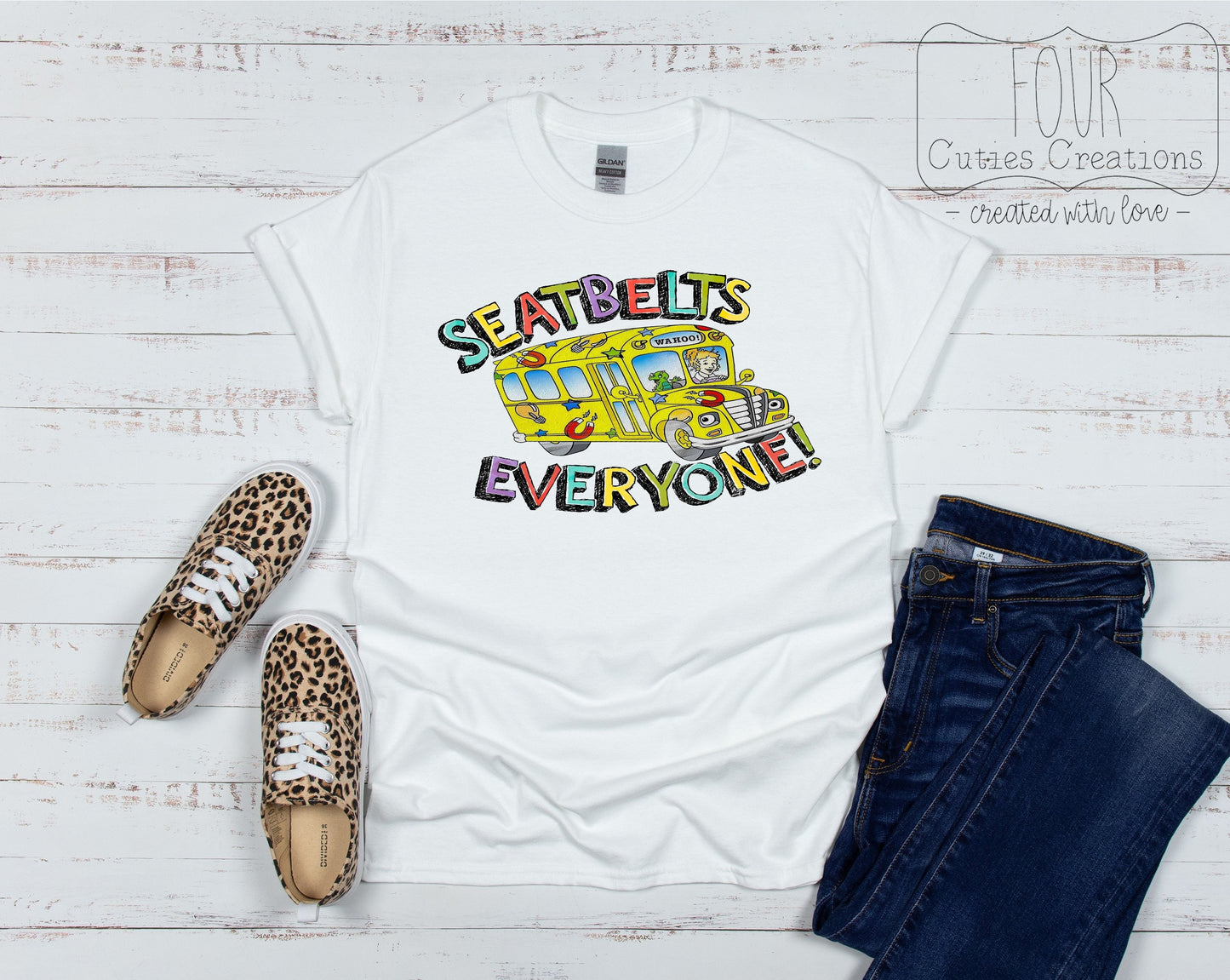 Seatbelts Everyone School Bus Tee