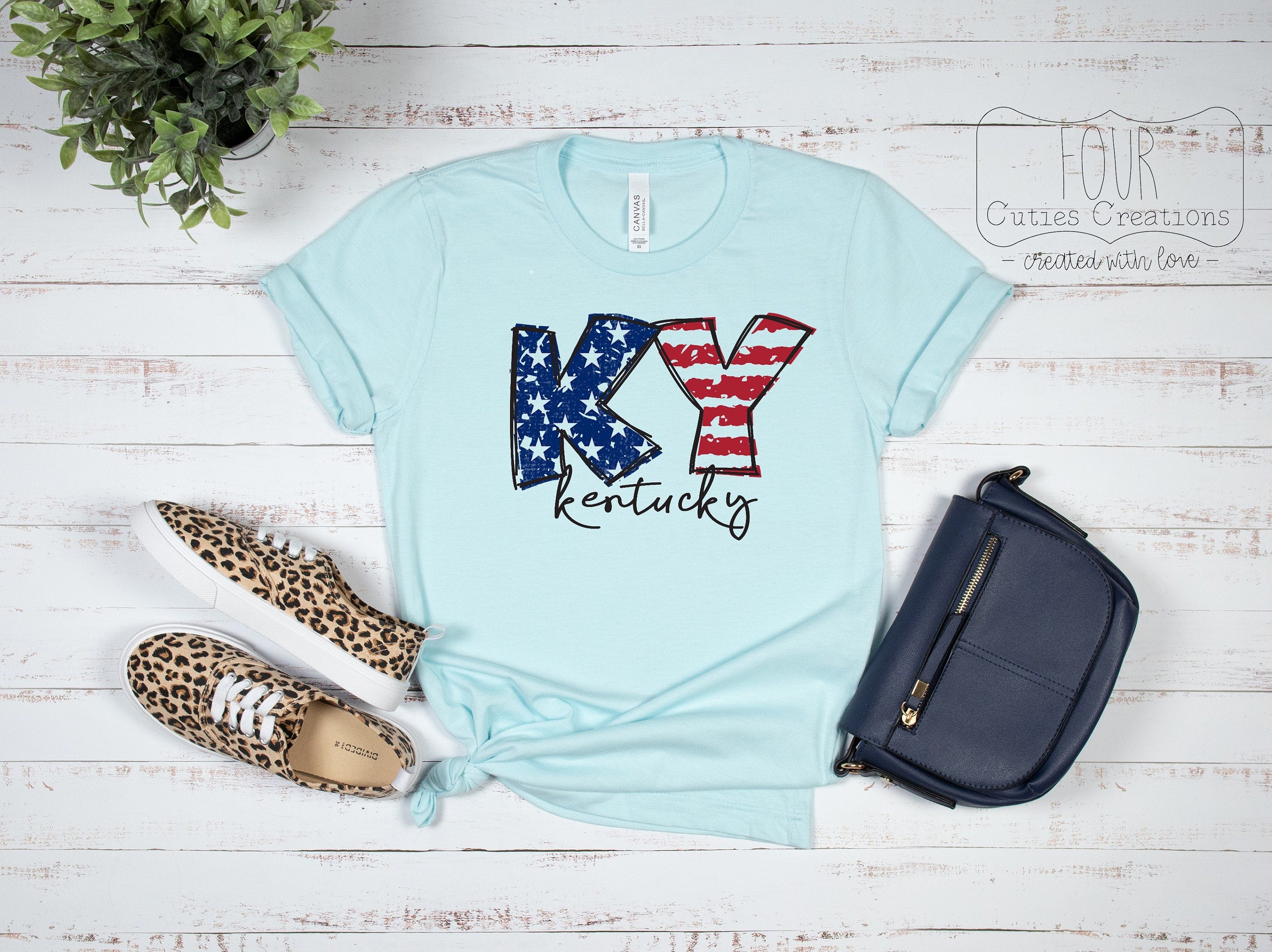 Kentucky 4th of July (Bleached or Solid) Tee