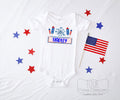 Personalized Fourth of July Patriotic Baby Onesie