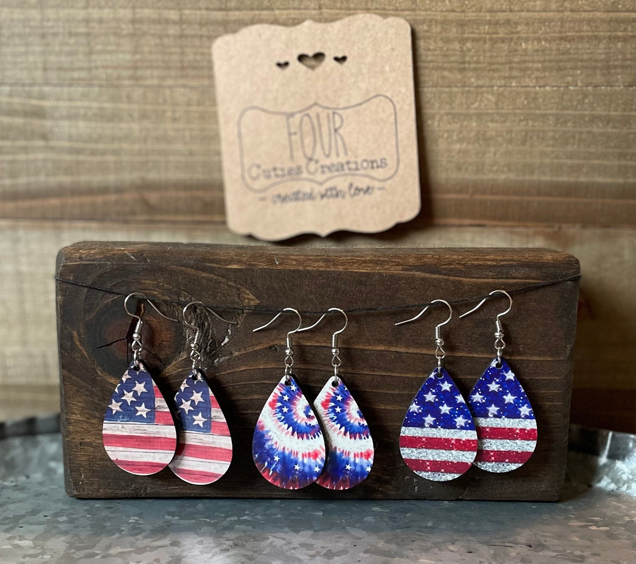 4th of July Patriotic Earring