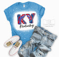 Kentucky Tie Dye 4th of July (Bleached or Solid) Tee