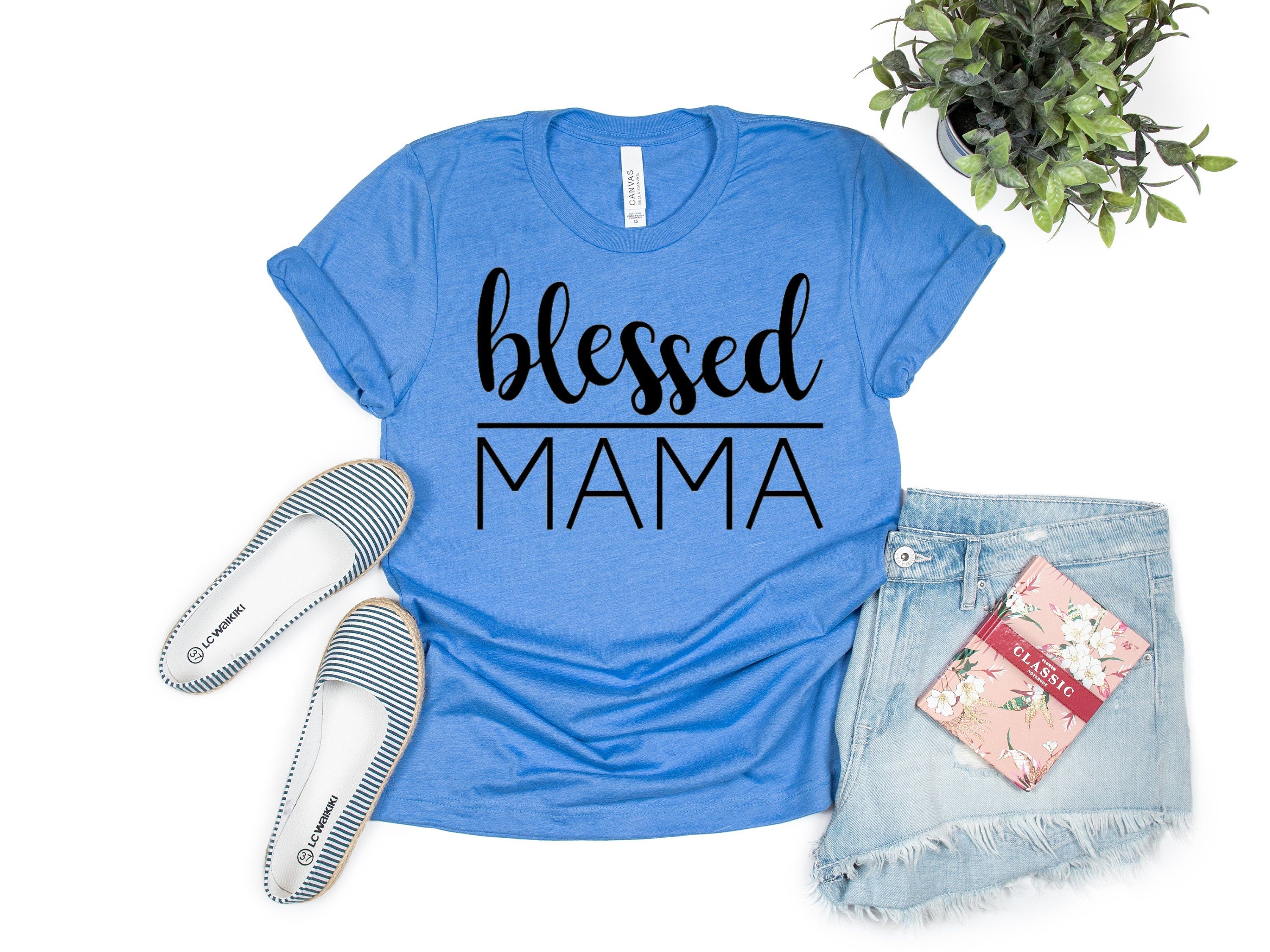 Blessed Mama simple tee
