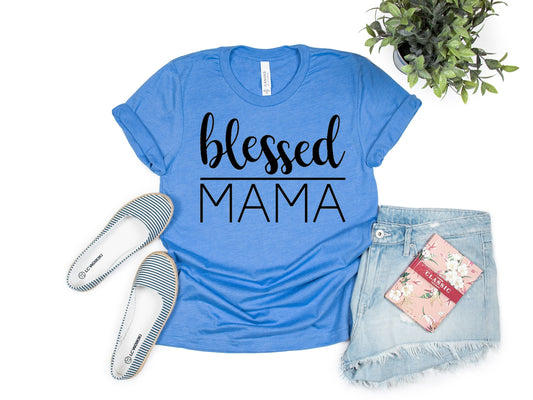 Blessed Mama simple tee