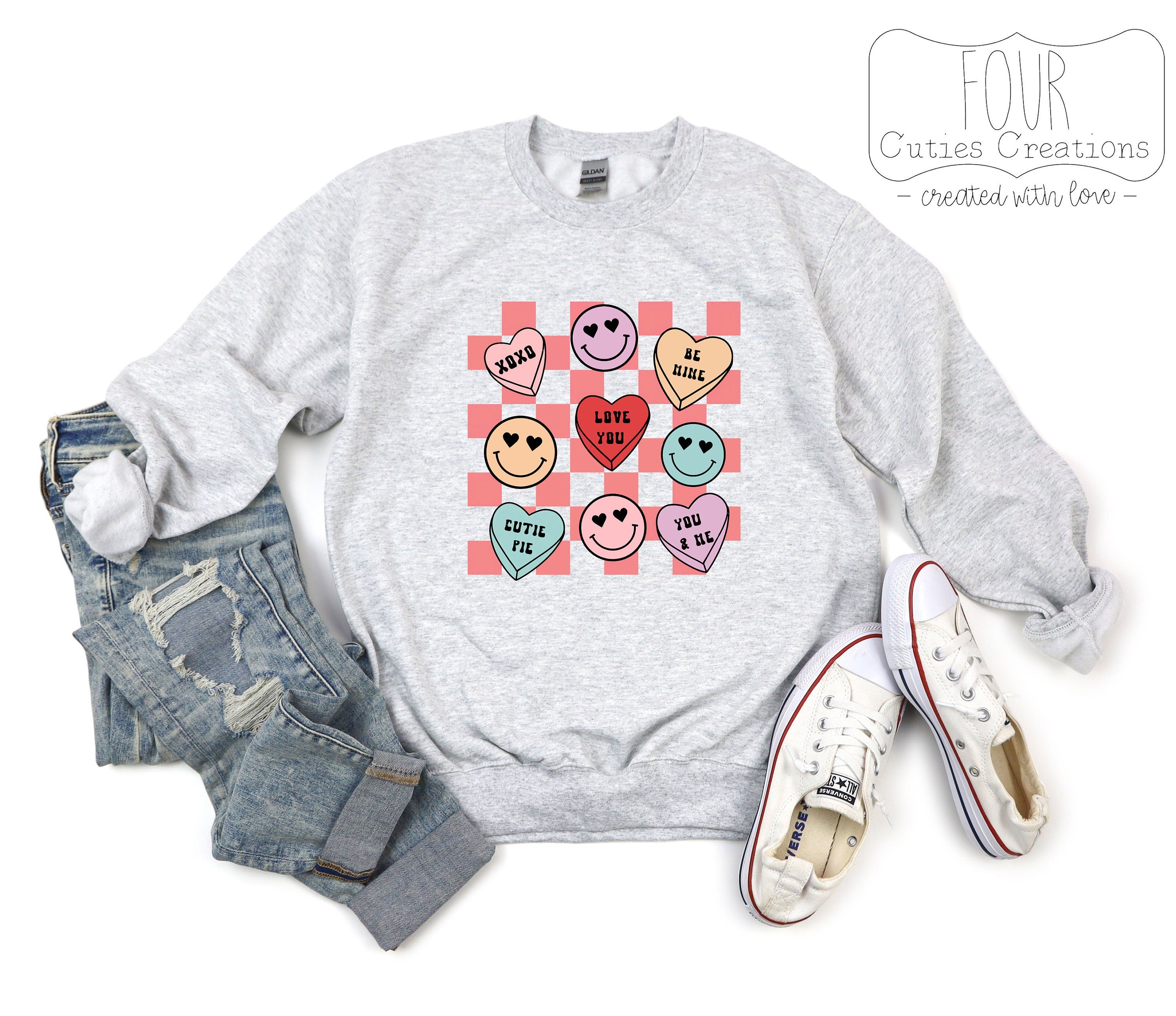 Conversation Heart Retro Valentine Shirt