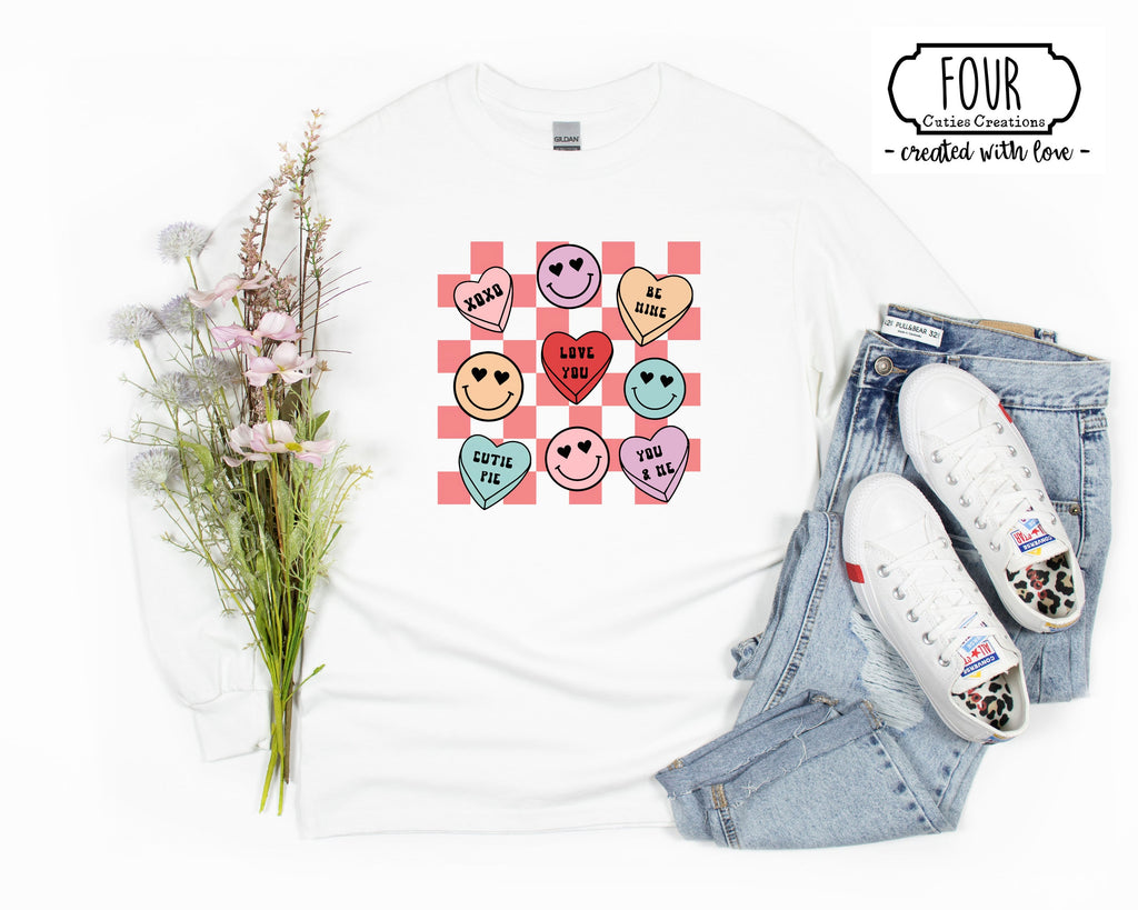 Conversation Heart Retro Valentine Shirt