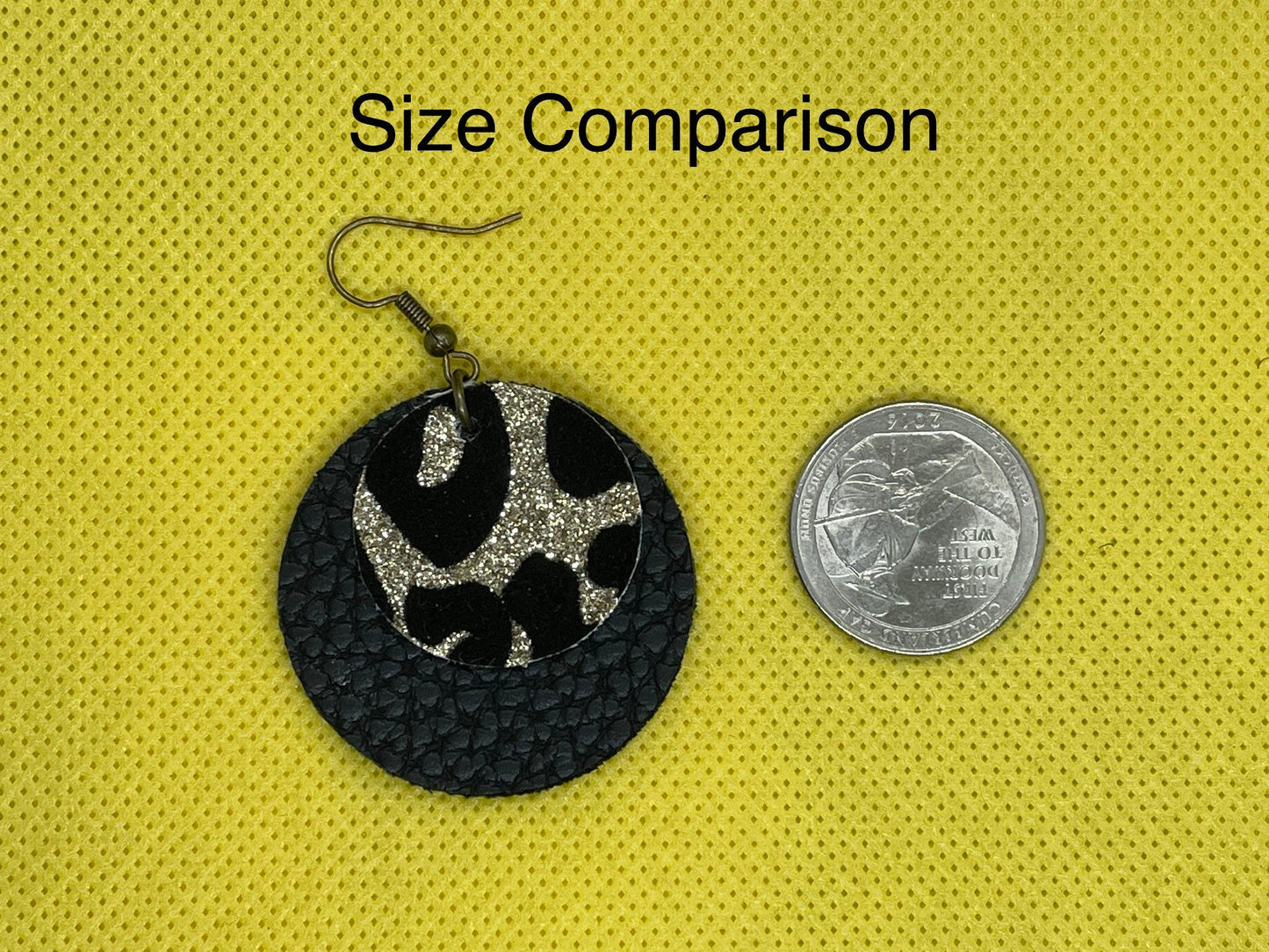 Circle Layered Leopard Earrings
