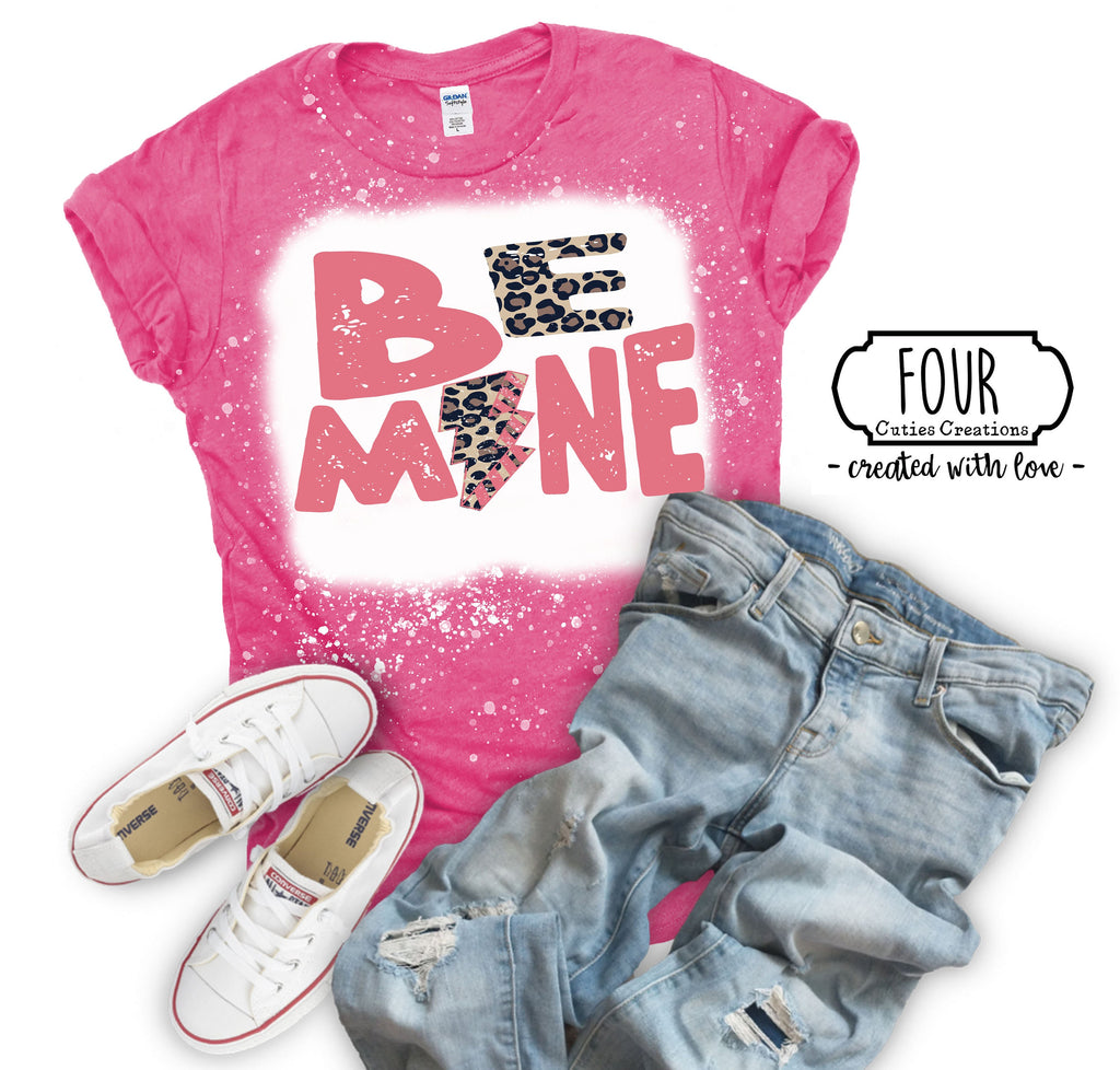 Be Mine Leopard Bleached or Solid Shirt