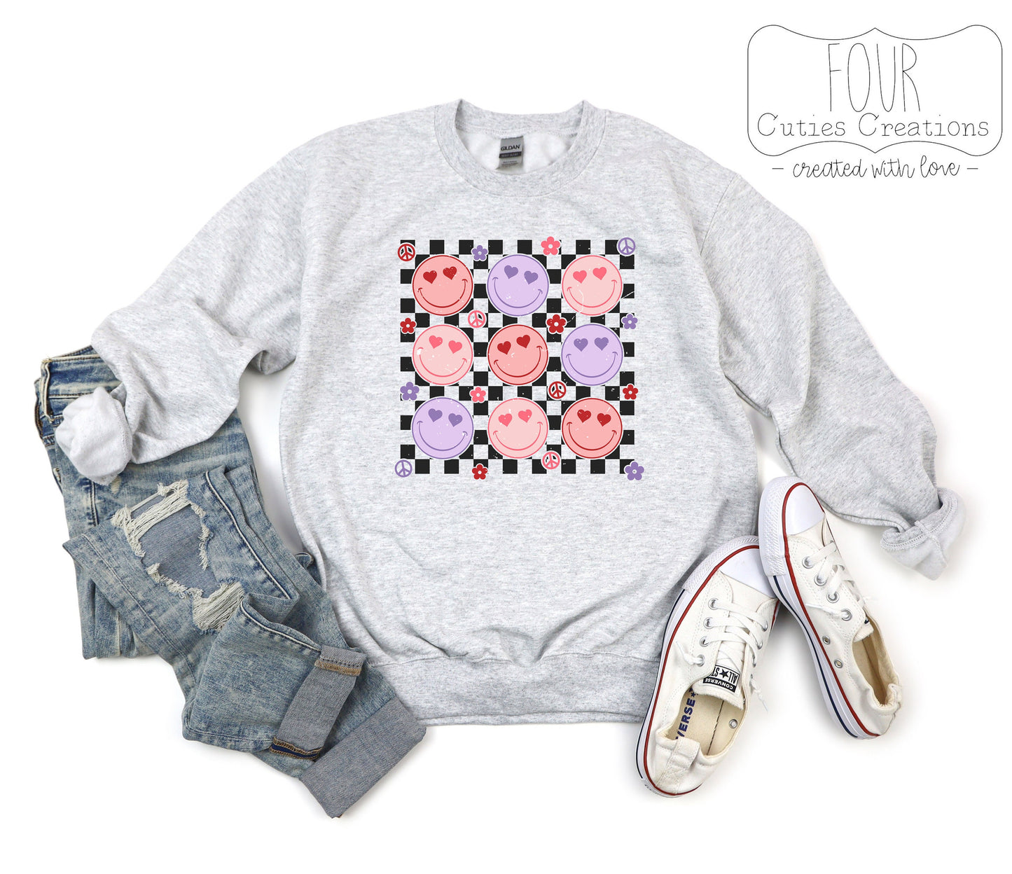Retro Smile Checkered Shirt