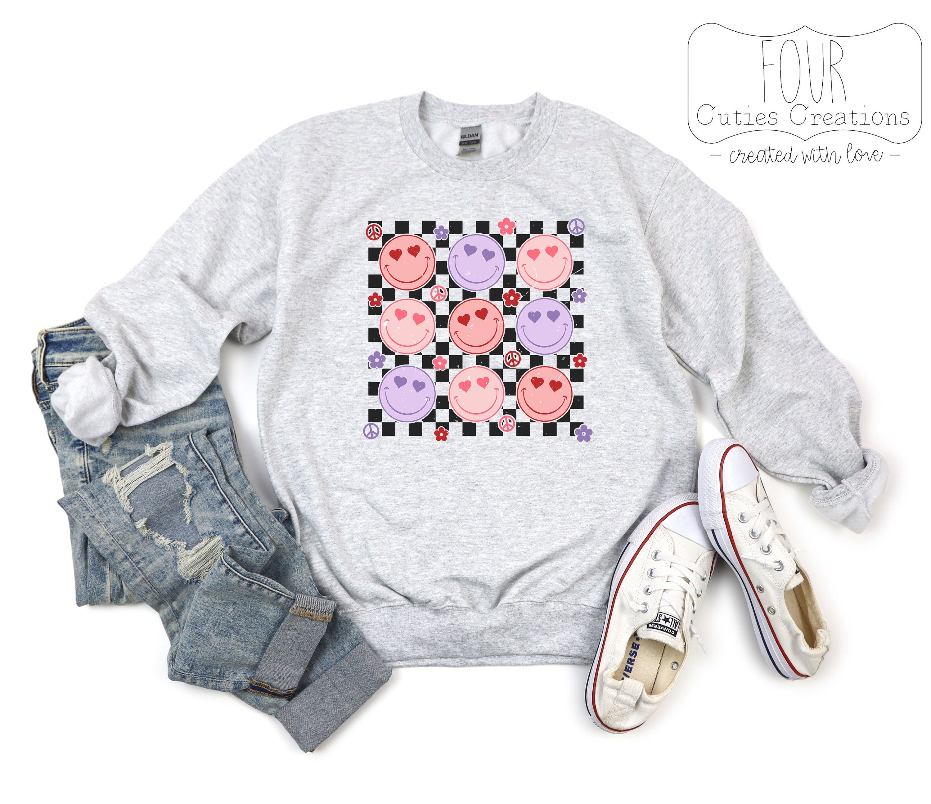 Retro Smile Checkered Shirt