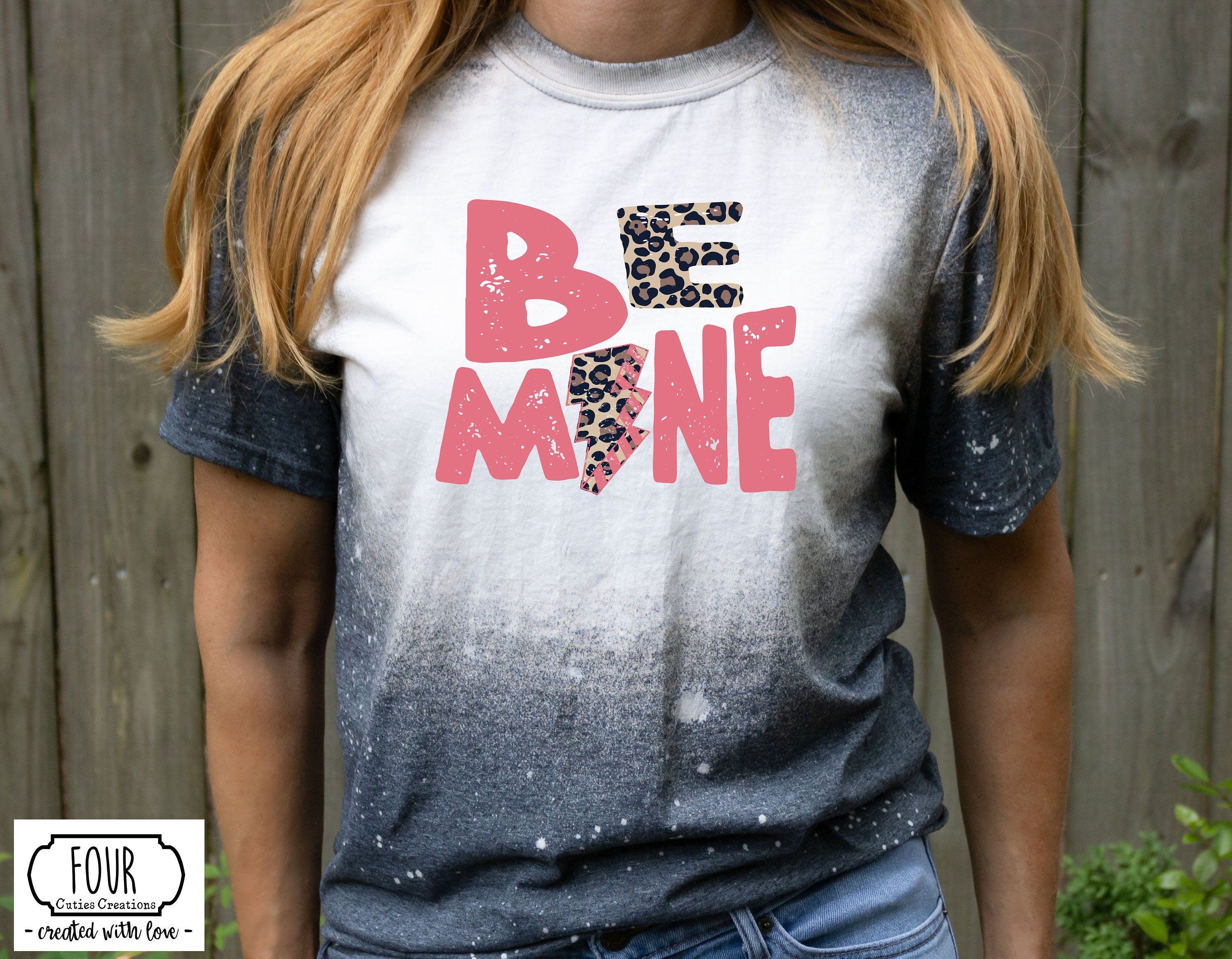 Be Mine Leopard Bleached or Solid Shirt