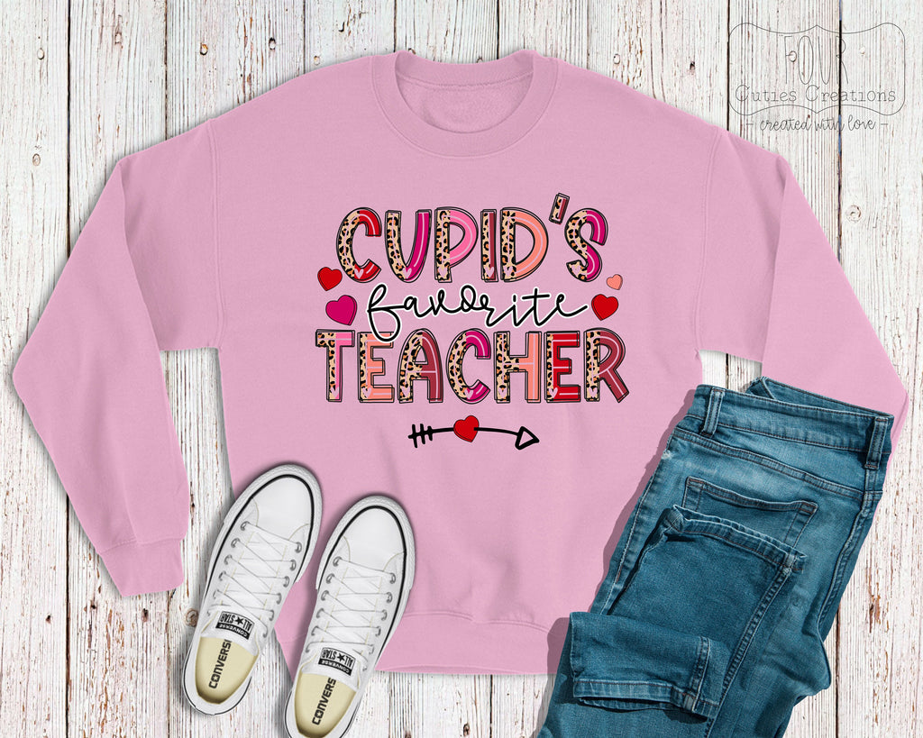 Cupid's Favorite Teacher (Bleached or Solid) tee