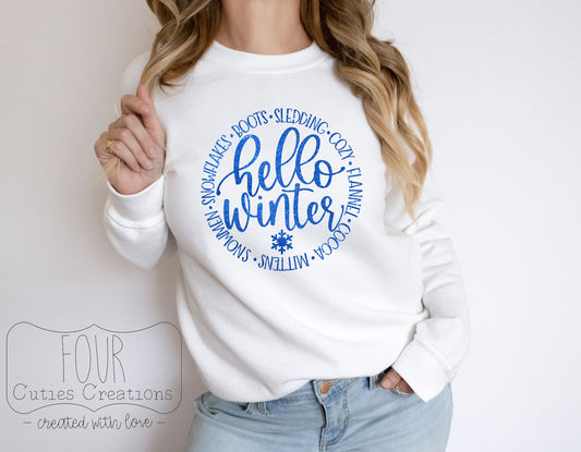 Winter Glitter Tee or Sweatshirt