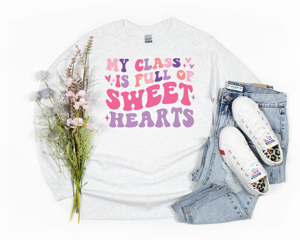 My Class is Full of Sweethearts Retro (Bleached or Solid) tee