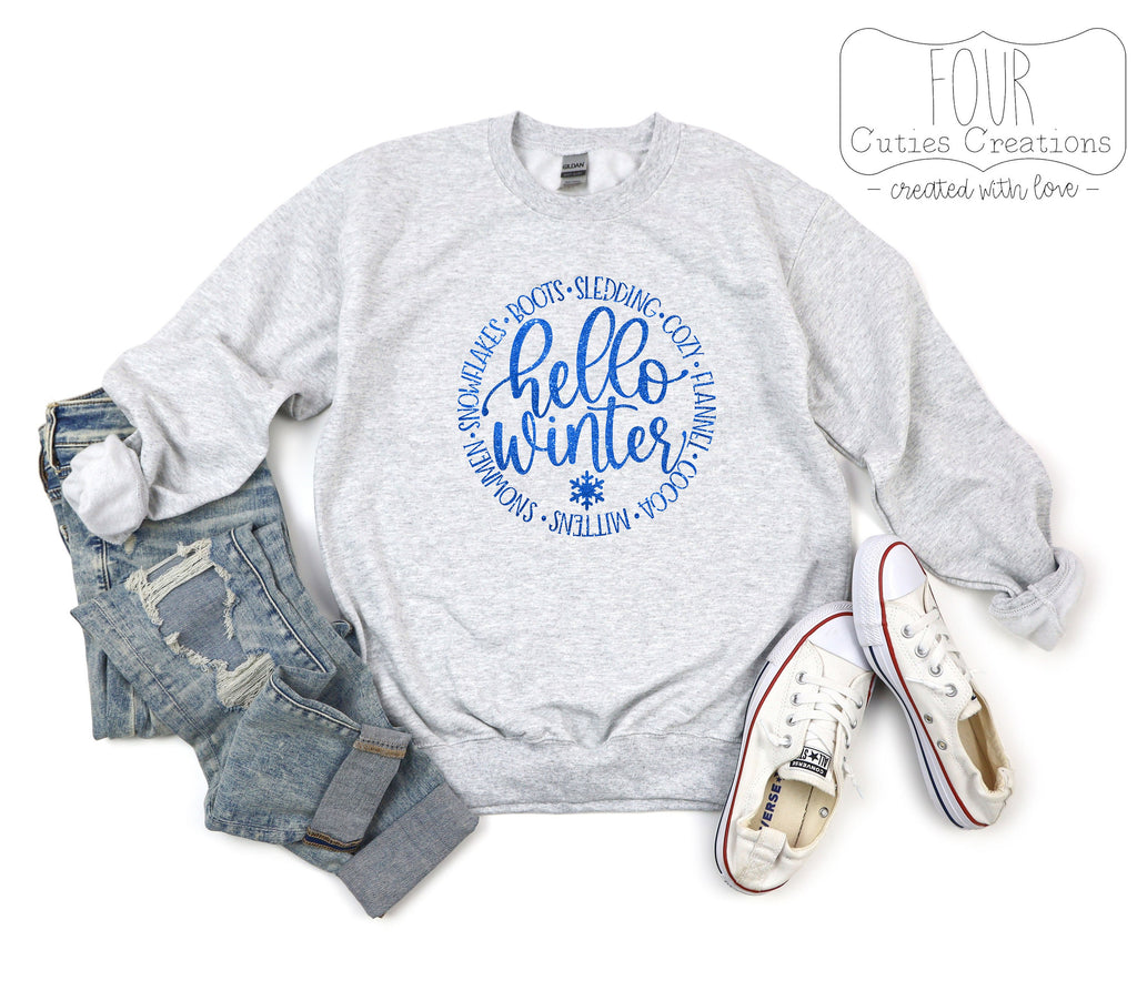 Winter Glitter Tee or Sweatshirt