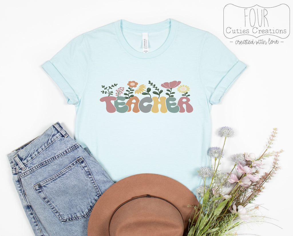 Boho Floral Teacher Tee