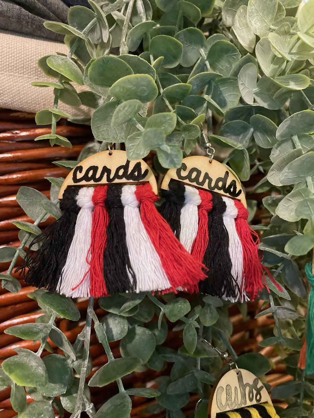 School Spirit Custom Personalized Macrame & Wood Earrings