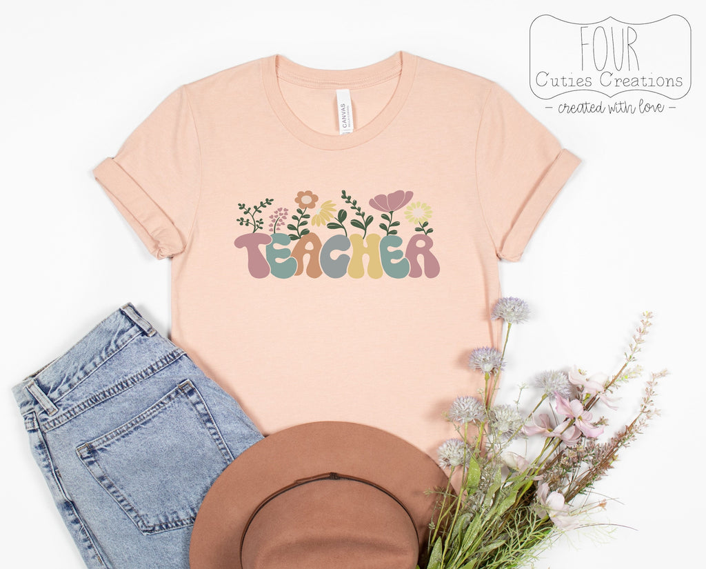 Boho Floral Teacher Tee