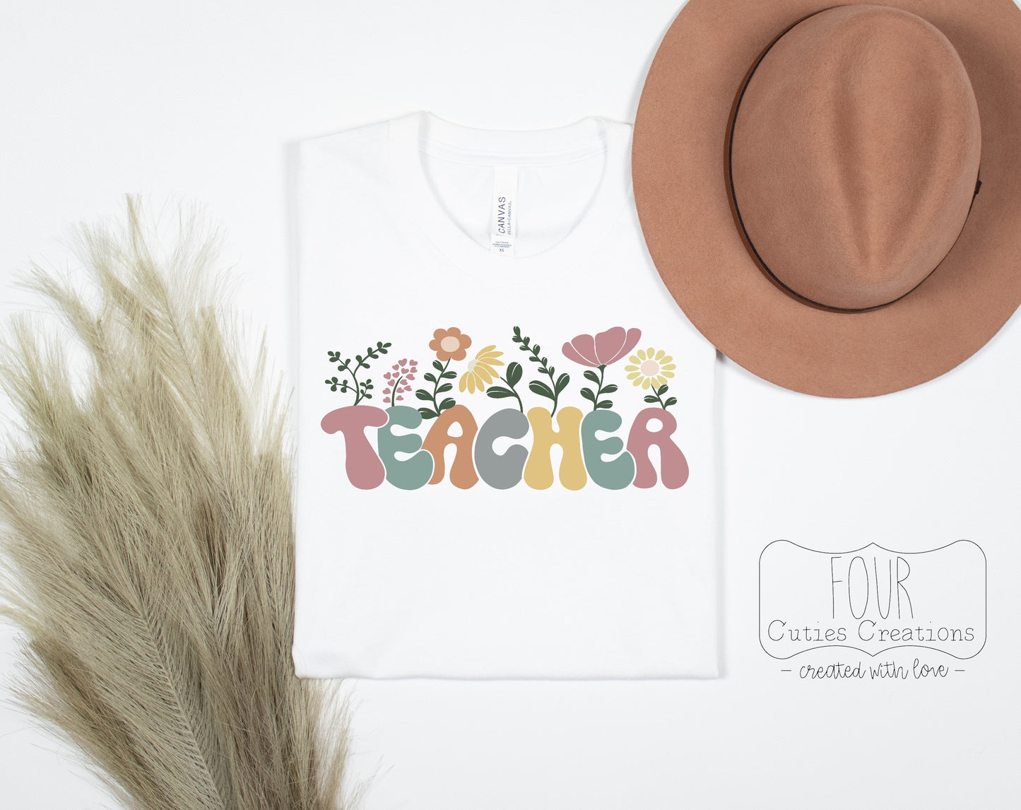 Boho Floral Teacher Tee