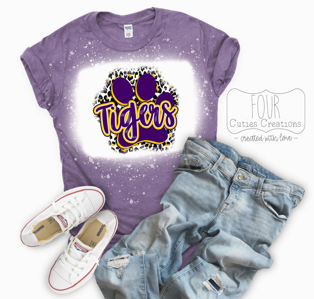 Tigers Pride Bleached Tee