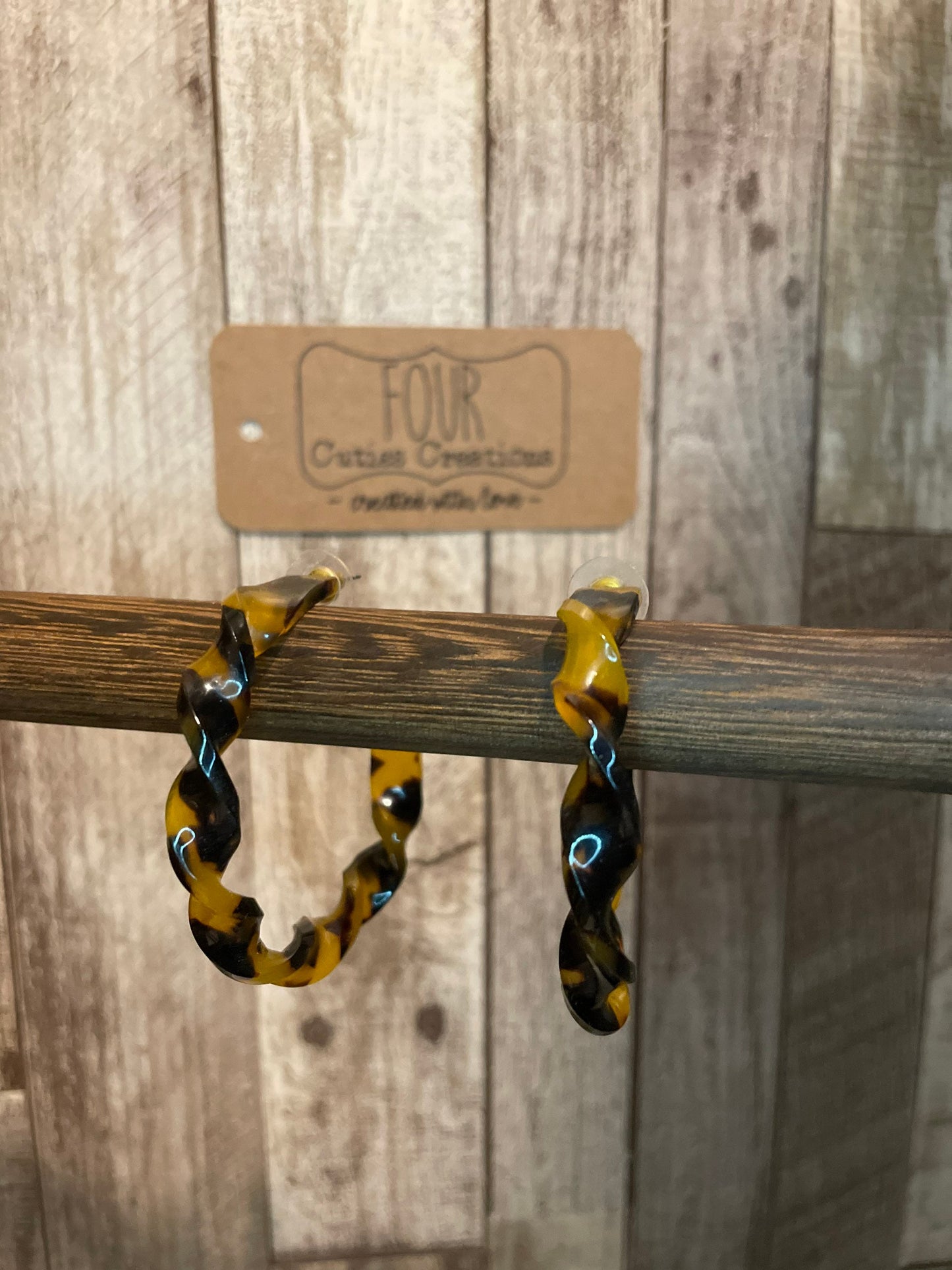 Tortoise Shell Hoops